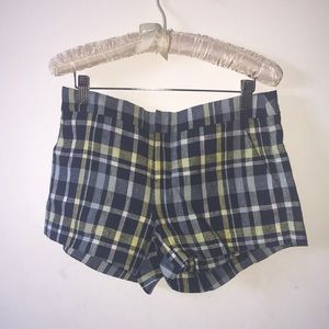 Plaid blue and green Joie shorts